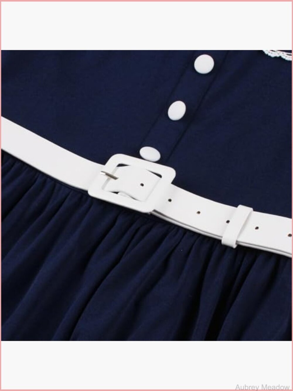 1950s Retro Swing Dress Puff Sleeve Embroidery Cocktail Party Dress with Belt - Picture 2 of 6